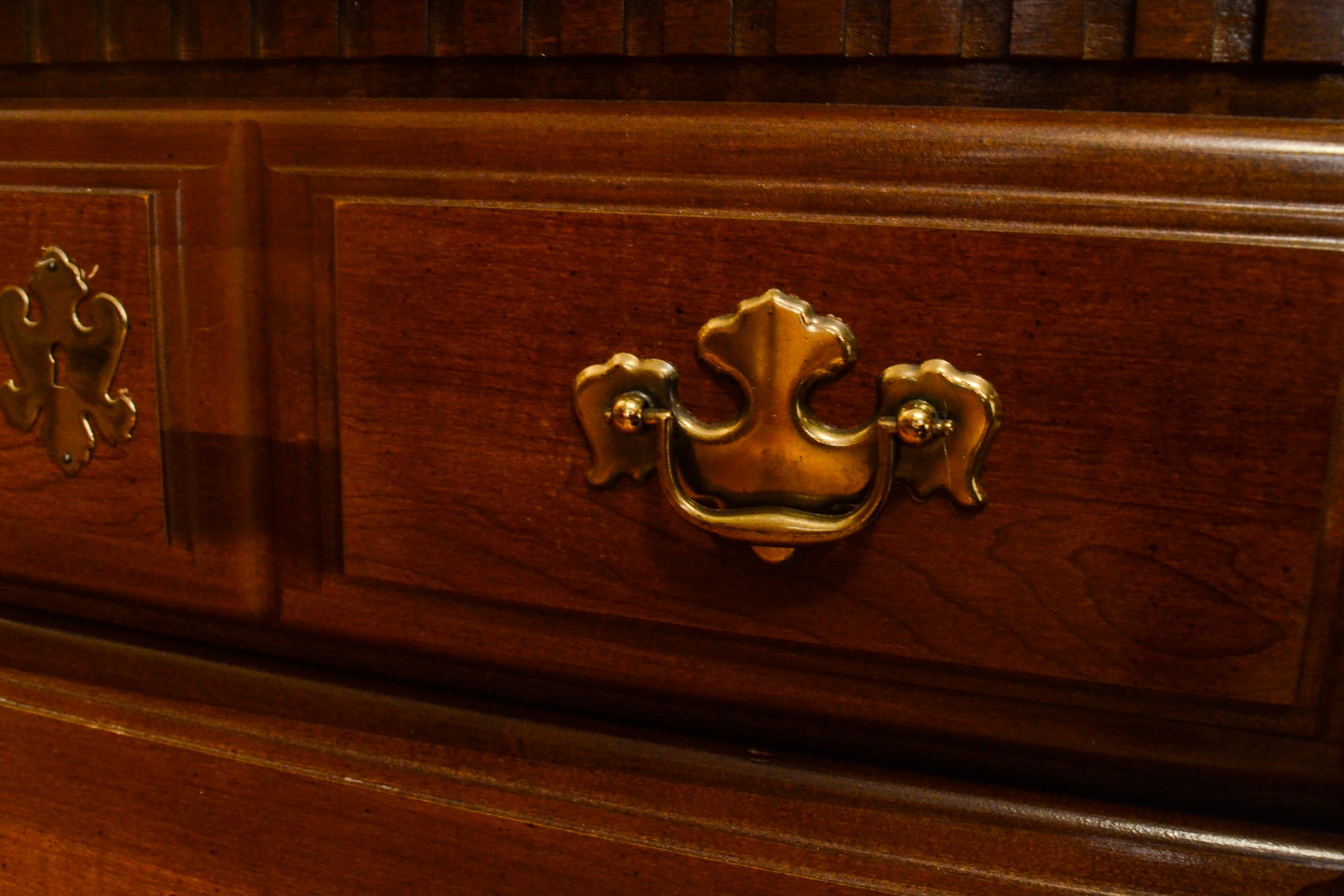 Georgian Style Cherry Three Drawer Chest