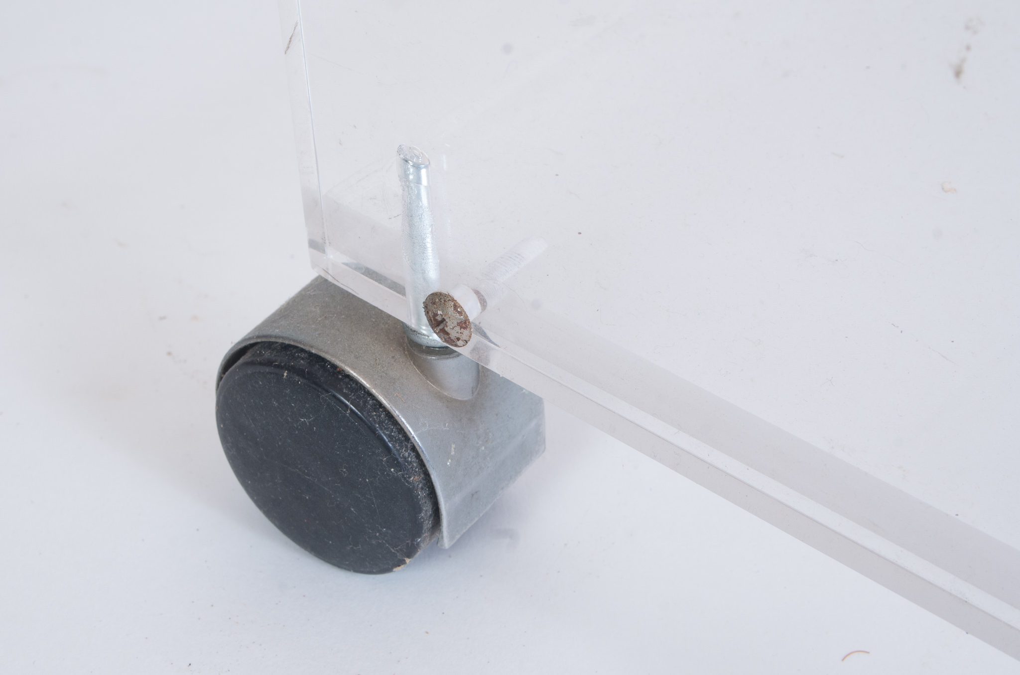 Mid-Century Lucite Rolling Table