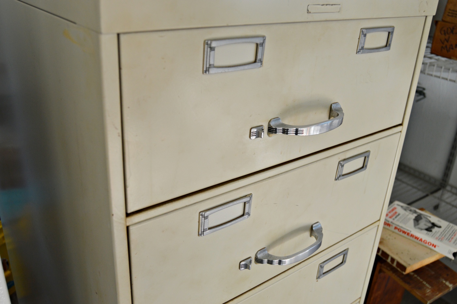 Seven-Drawer Metal Card File Cabinet