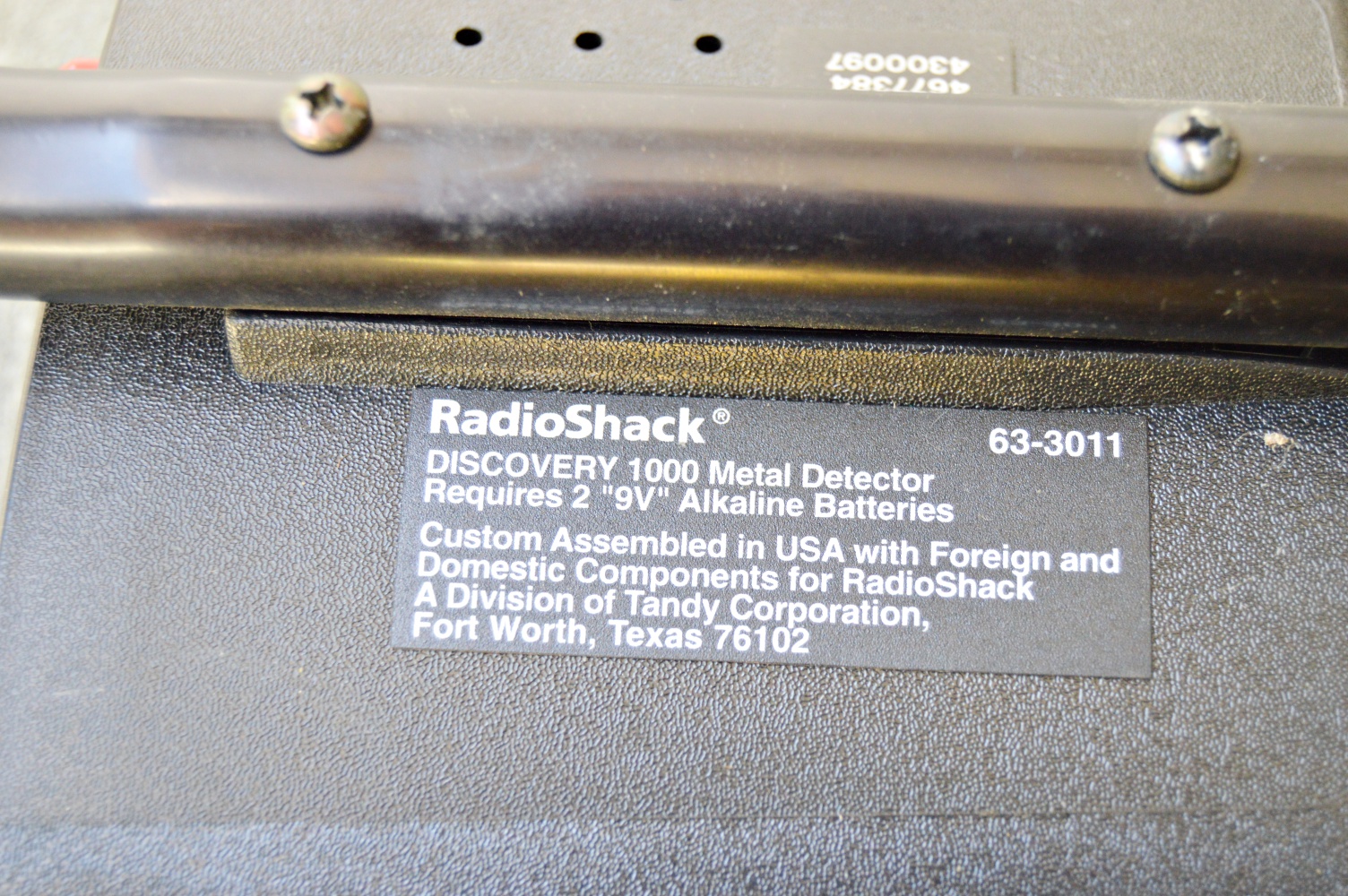 Radio Shack Discovery 1000 Metal Detector