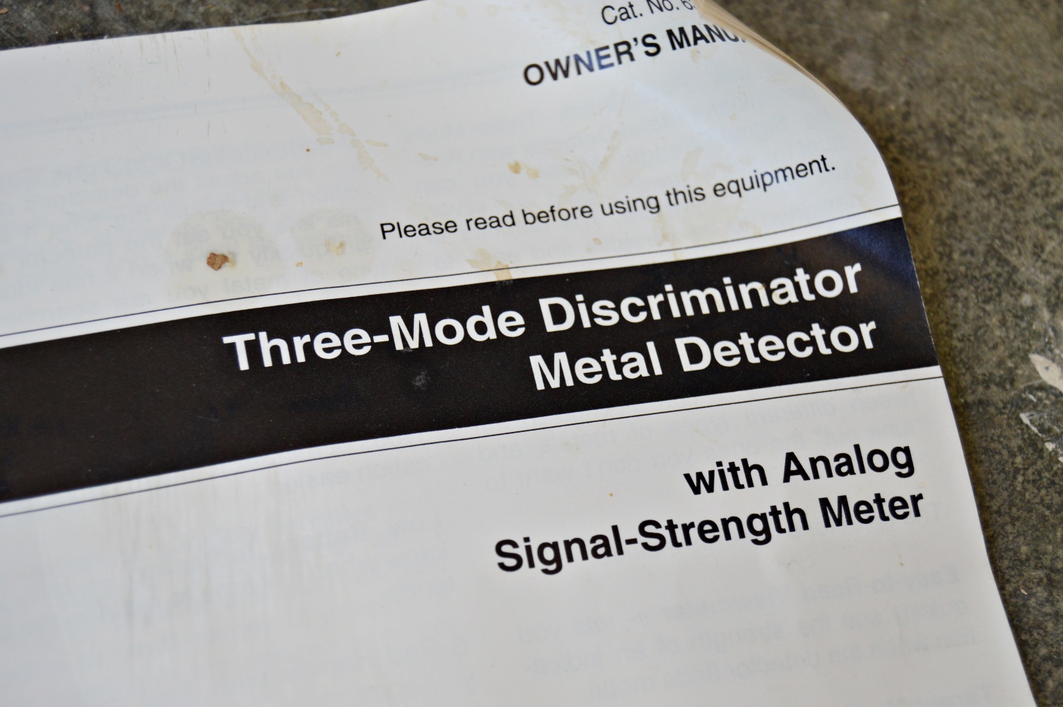 Radio Shack Discovery 1000 Metal Detector