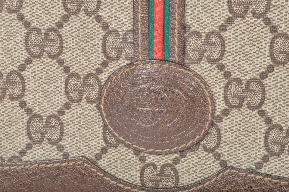 Vintage Gucci Monogram Crossbody Style Shoulder Bag