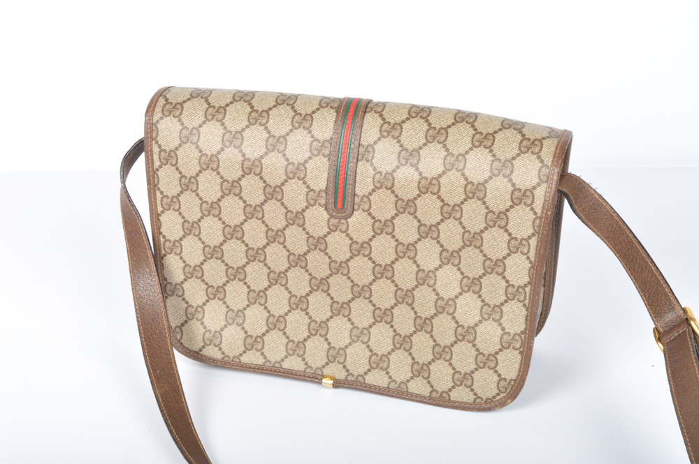 Vintage Gucci Monogram Crossbody Style Shoulder Bag