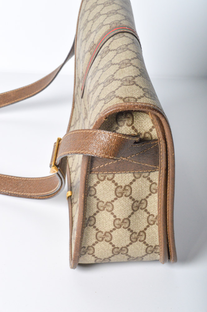 Vintage Gucci Monogram Crossbody Style Shoulder Bag