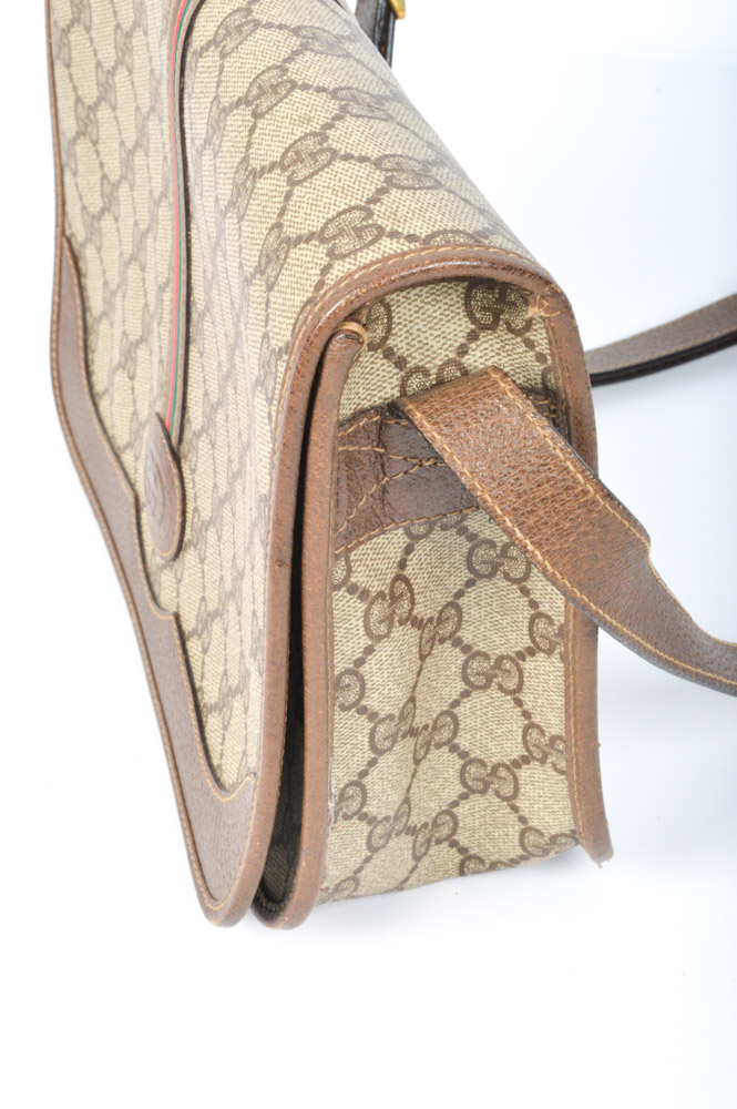 Vintage Gucci Monogram Crossbody Style Shoulder Bag