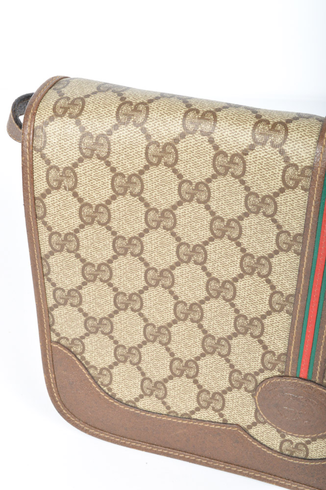 Vintage Gucci Monogram Crossbody Style Shoulder Bag