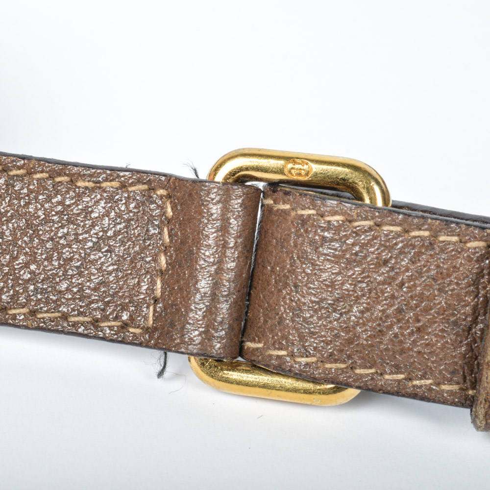 Vintage Gucci Monogram Crossbody Style Shoulder Bag