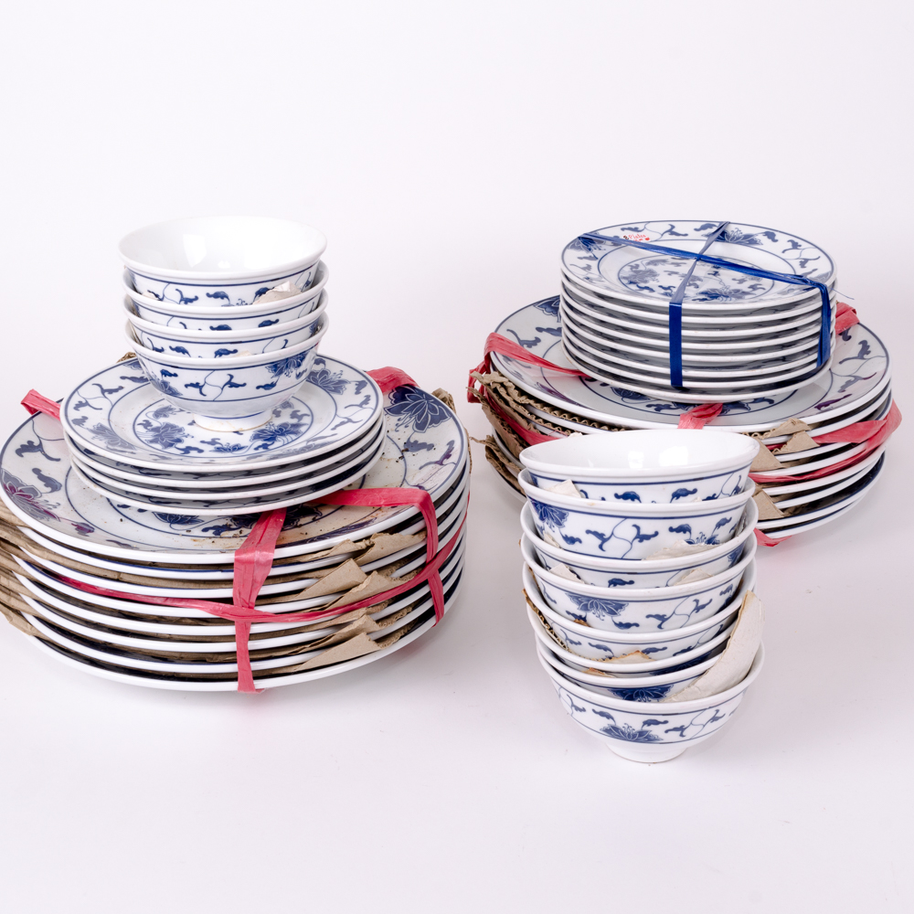 Taiwanese "Tatung" Glazed China Dish Set
