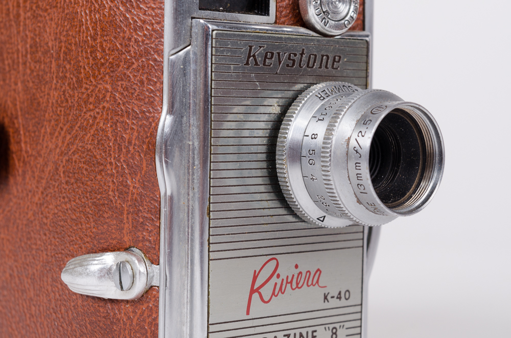 Keystone 8 mm Riviera Magazine Camera and AMC Transistor Radio