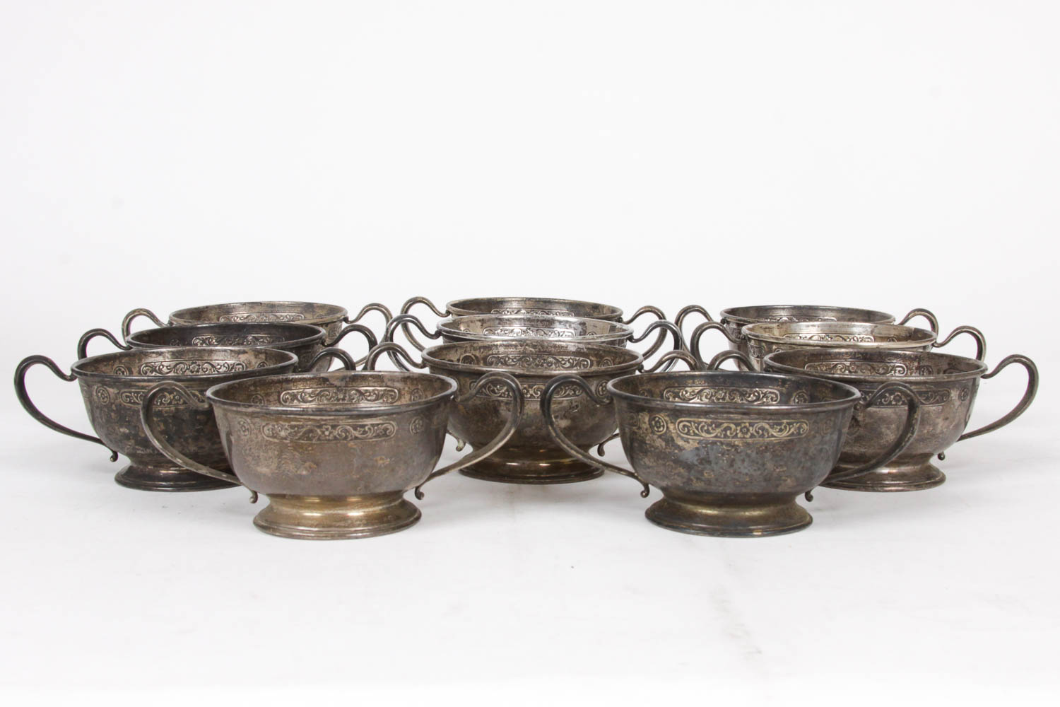 Vintage Frank M. Whiting Co. Sterling Silver Cup Holders