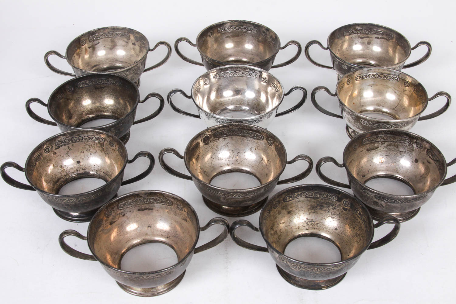 Vintage Frank M. Whiting Co. Sterling Silver Cup Holders