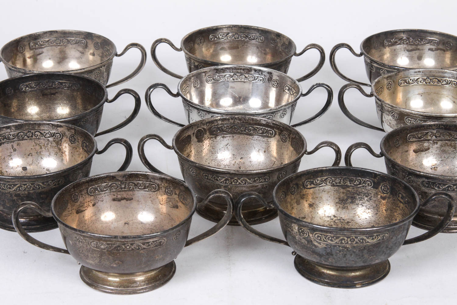 Vintage Frank M. Whiting Co. Sterling Silver Cup Holders