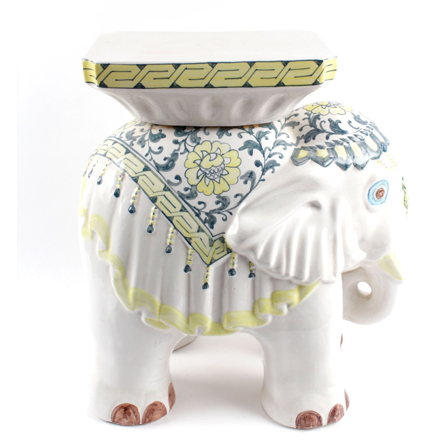 Vintage Ceramic Elephant Plant Stand