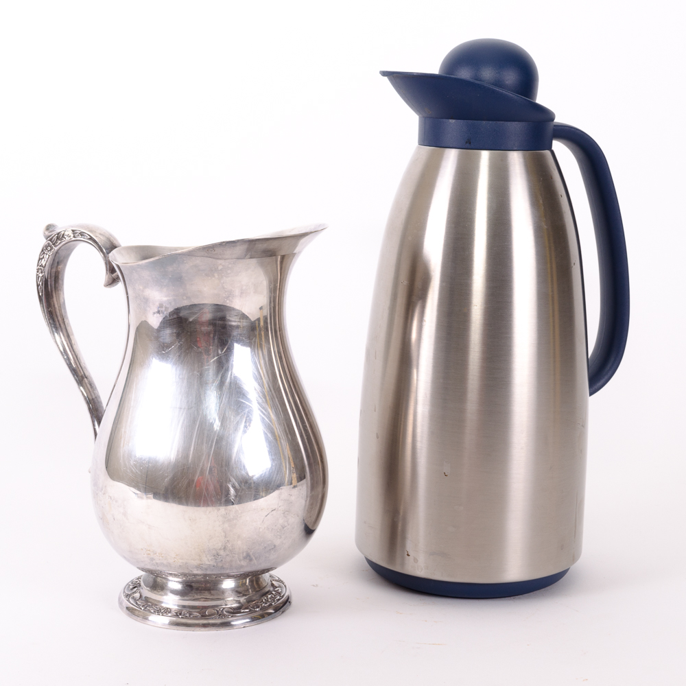 Rogers Brothers Pitcher and IKEA Thermal Carafe