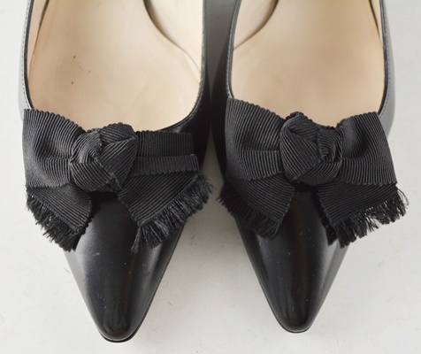 Prada Black Slingback Kitten Heels