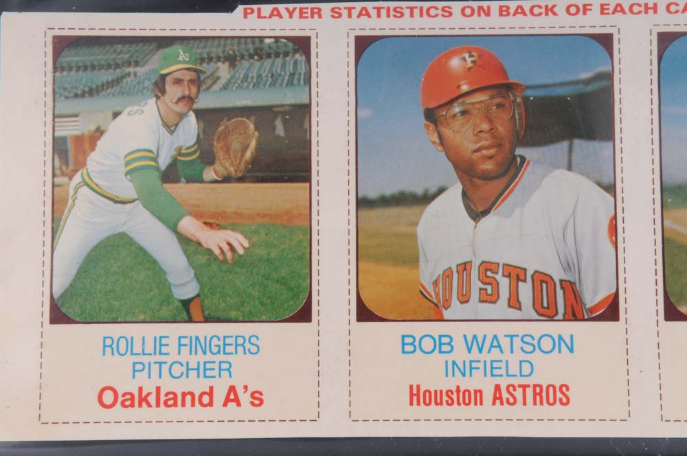 Vintage 1970s Uncut Baseball Cards