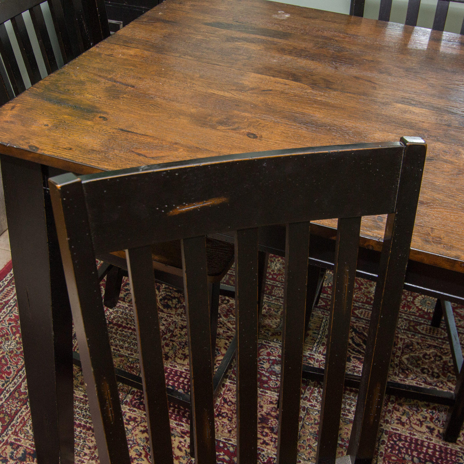 Rustic High Top Table with Chairs