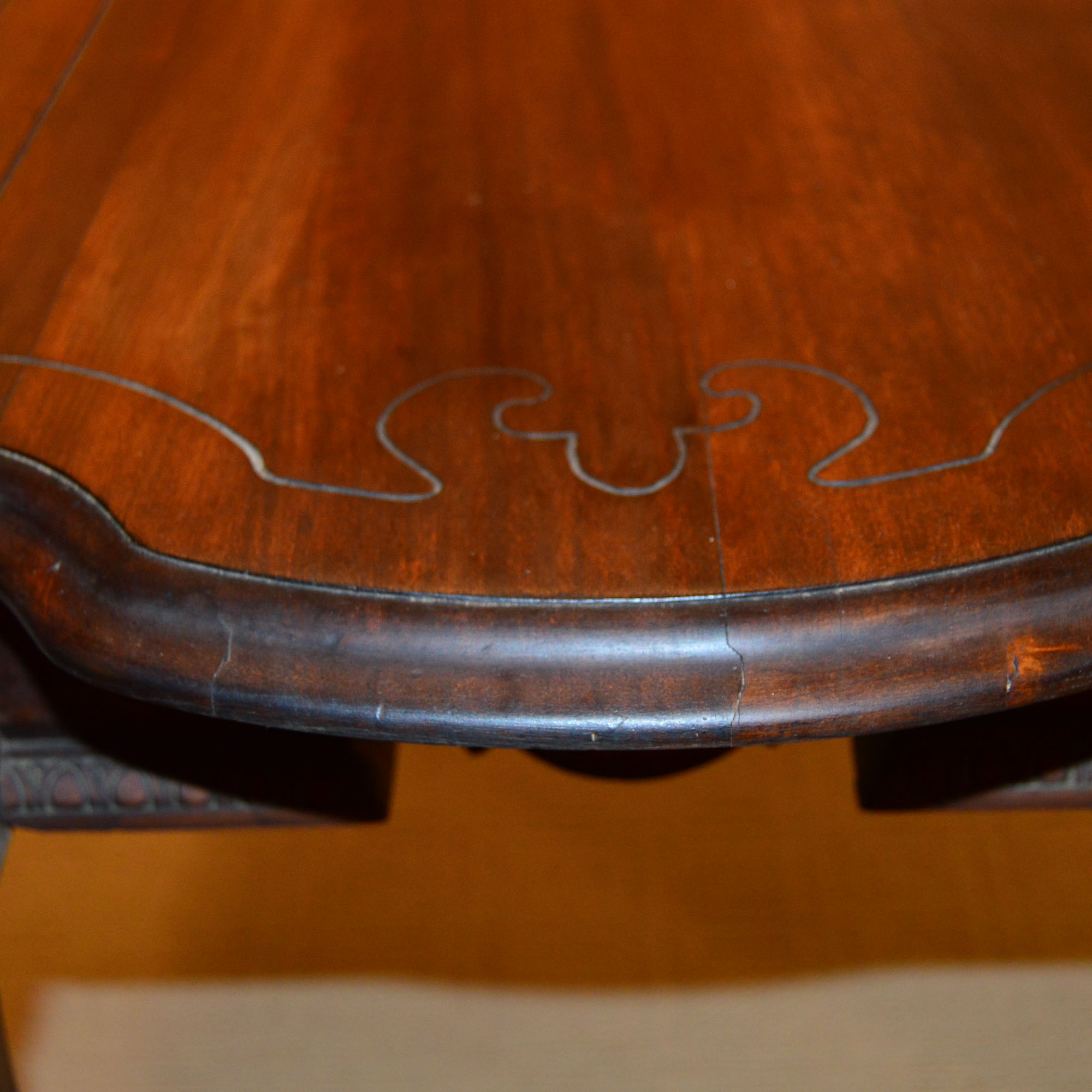 Early to Mid 20th Century Queen Anne Style Console Table by St. Johns