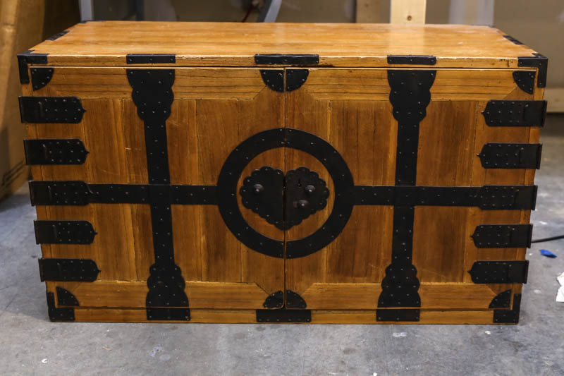 Japanese Rustic Pine Modular Tansu Chest