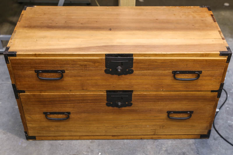 Japanese Rustic Pine Modular Tansu Chest