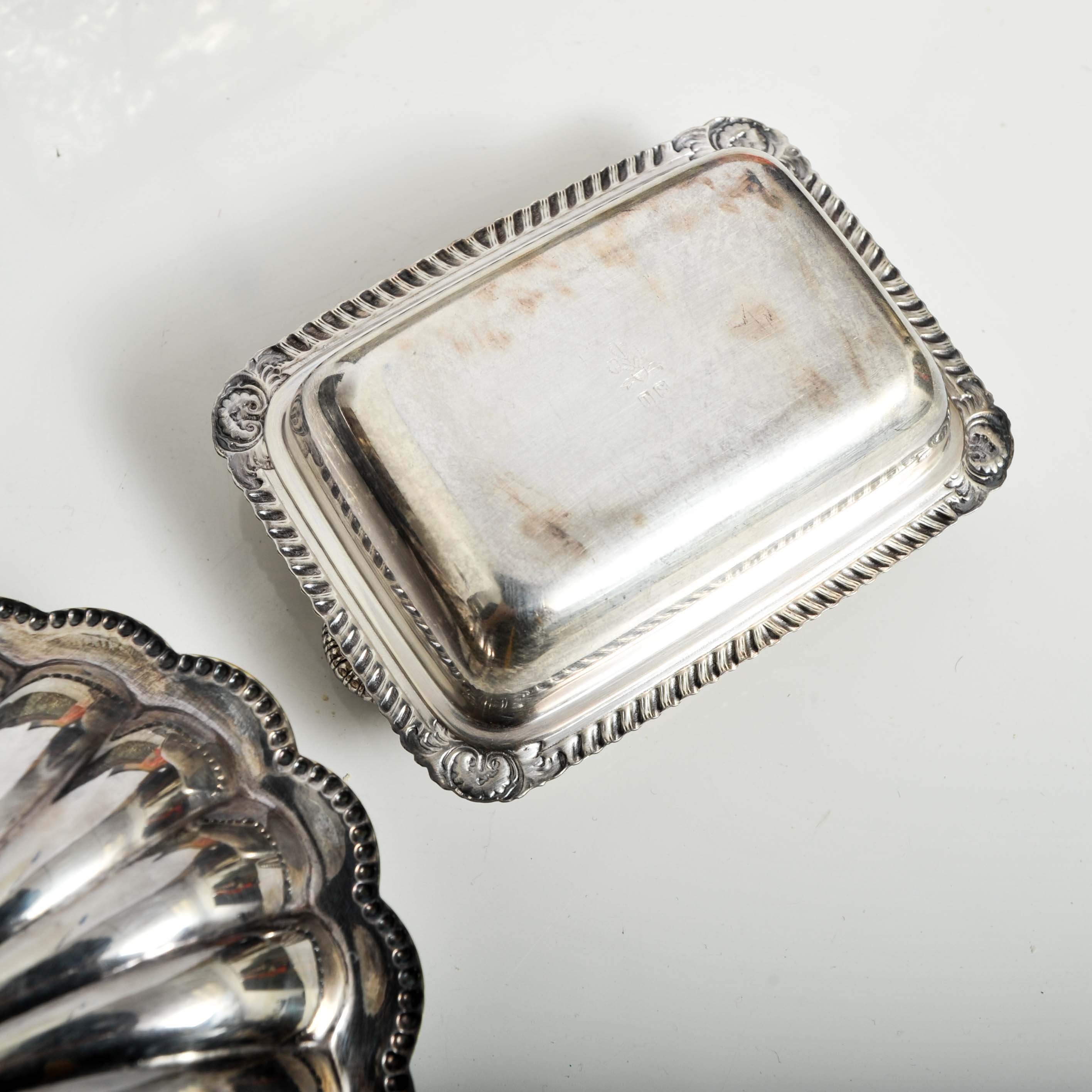 Assortment of Silver Plate Storage Boxes