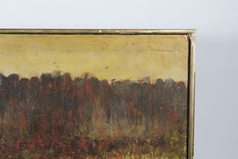 Margaret Philbrick Signed Mixed Media Painting "Field in Fall"