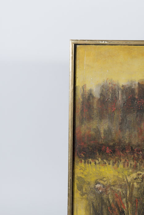 Margaret Philbrick Signed Mixed Media Painting "Field in Fall"