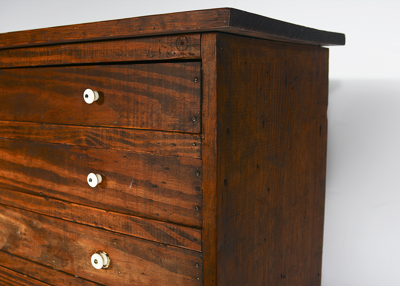 Antique Pine Tall Chest of Drawers