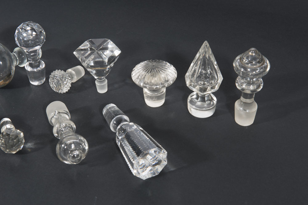 Collection of Vintage Crystal Bottle Stoppers
