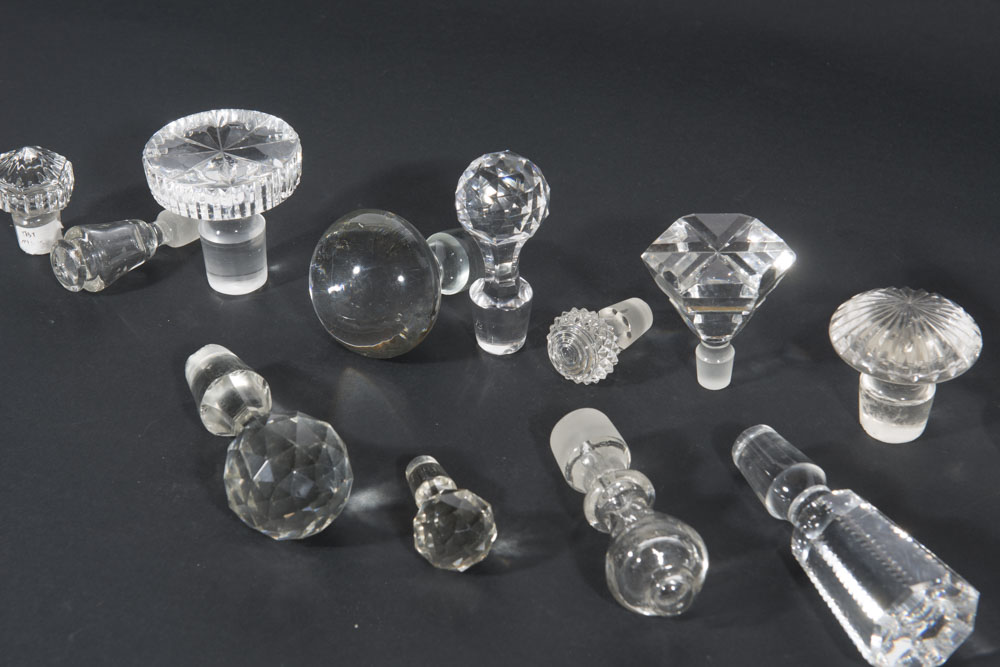 Collection of Vintage Crystal Bottle Stoppers