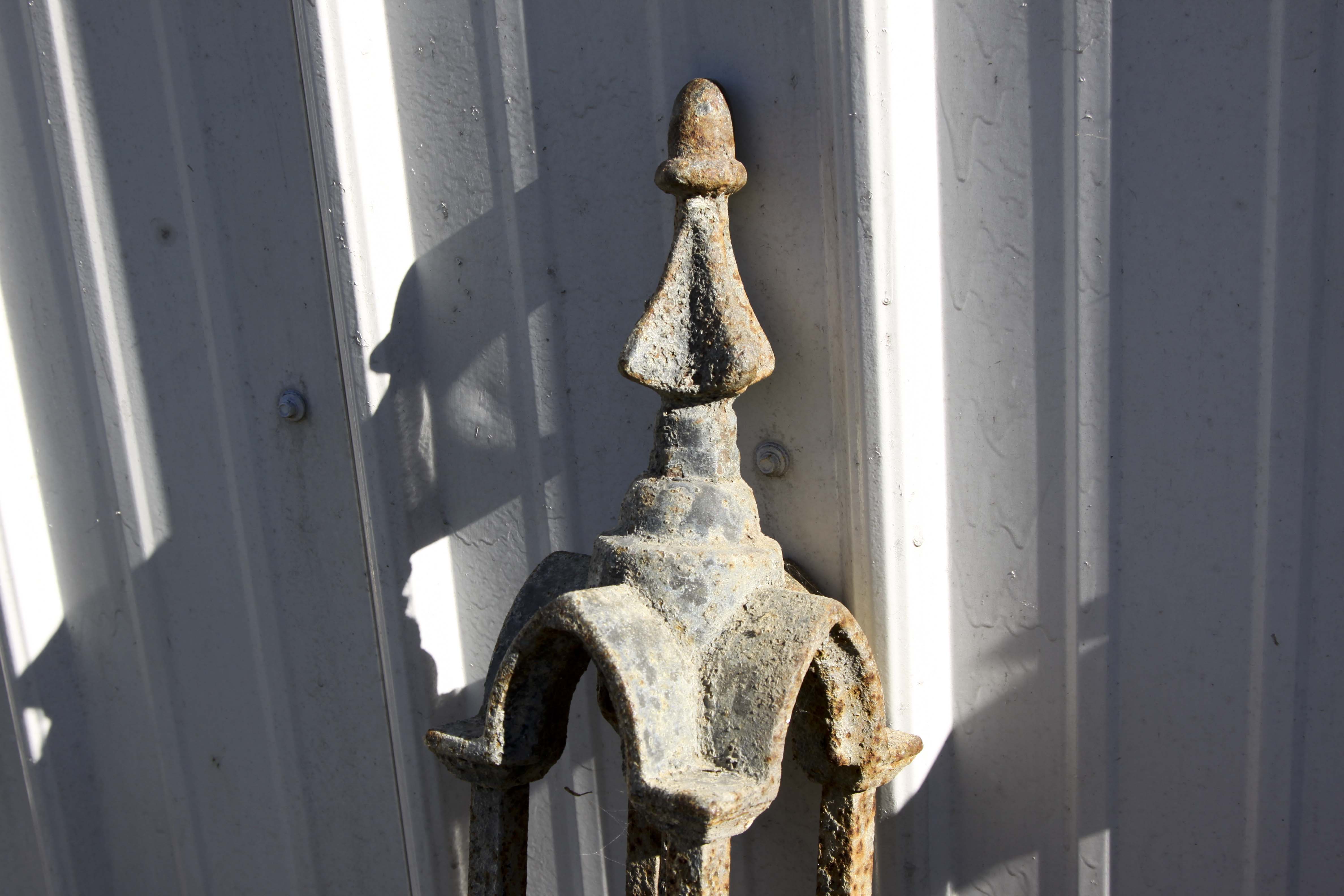 Antique Victorian Gothic Style Iron Fence Posts