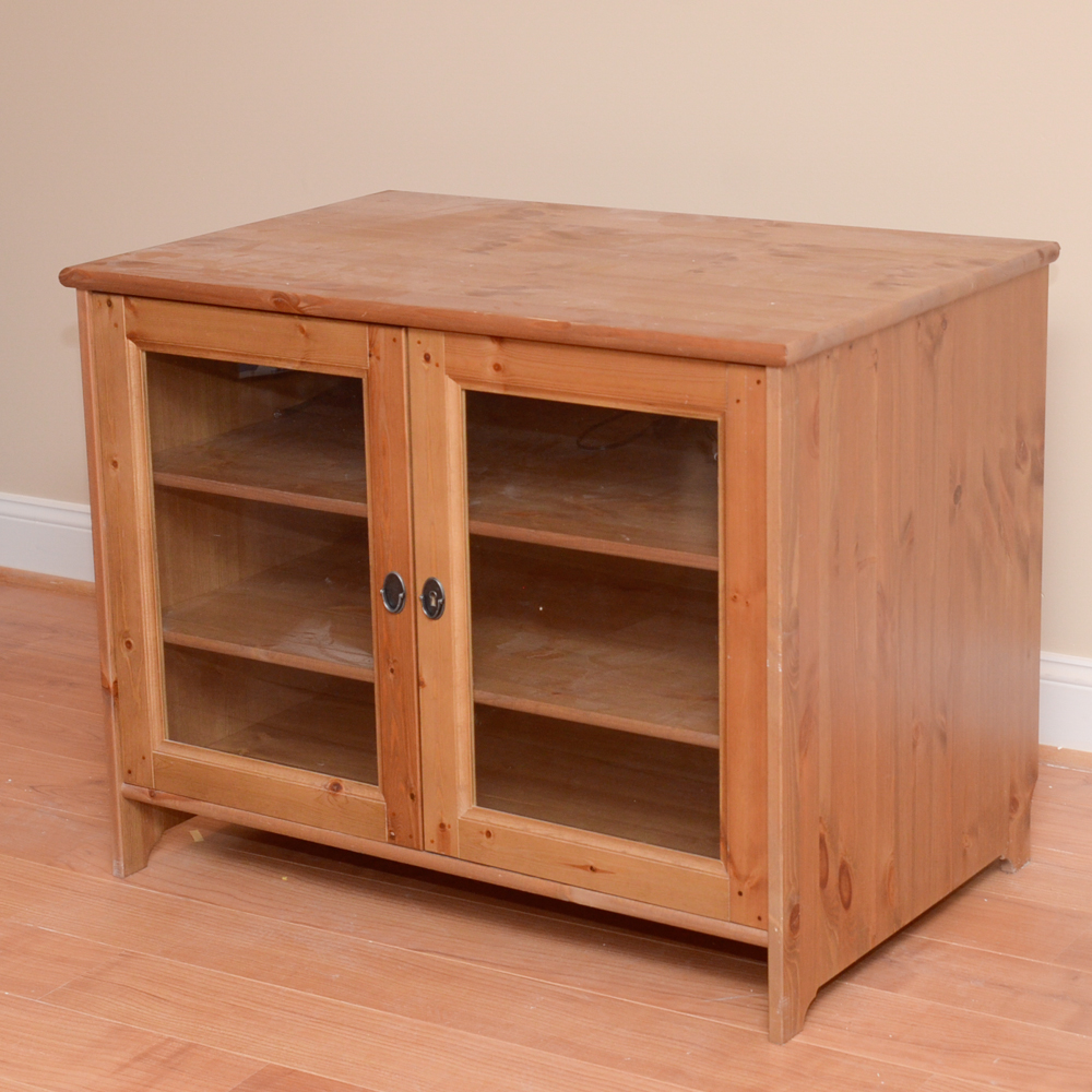 IKEA Leksvik Solid Pine Television Cabinet EBTH