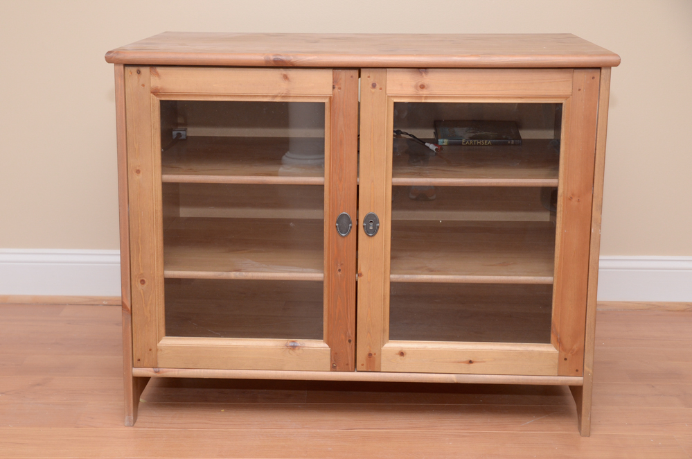 IKEA Leksvik Solid Pine Television Cabinet