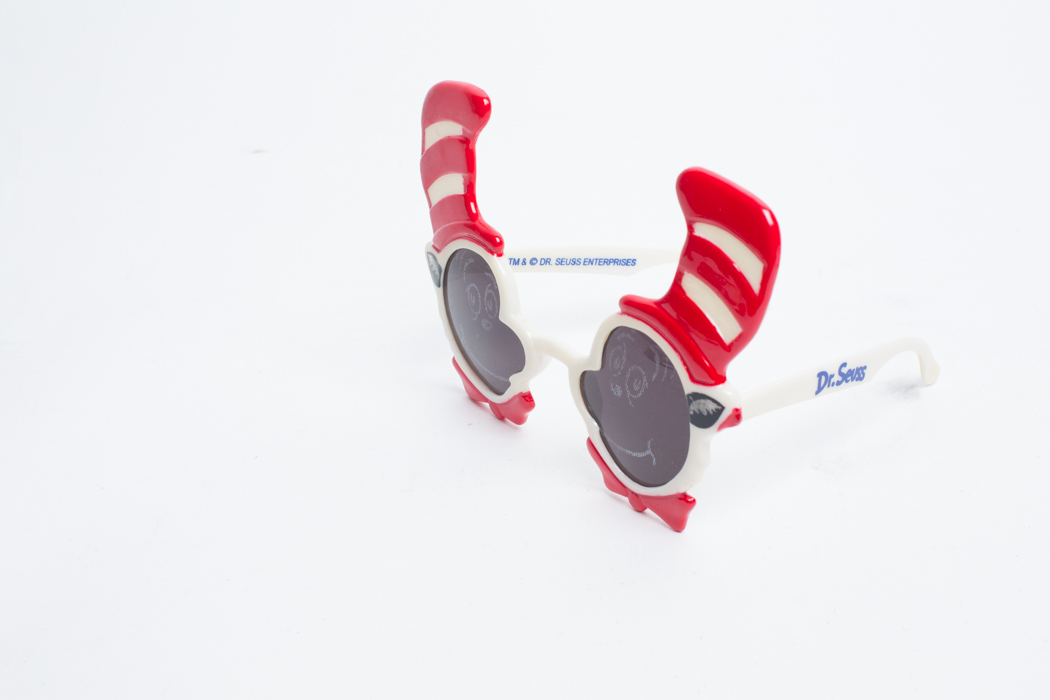 Novelty Dr Seuss Sunglasses in Cat in the Hat Bag