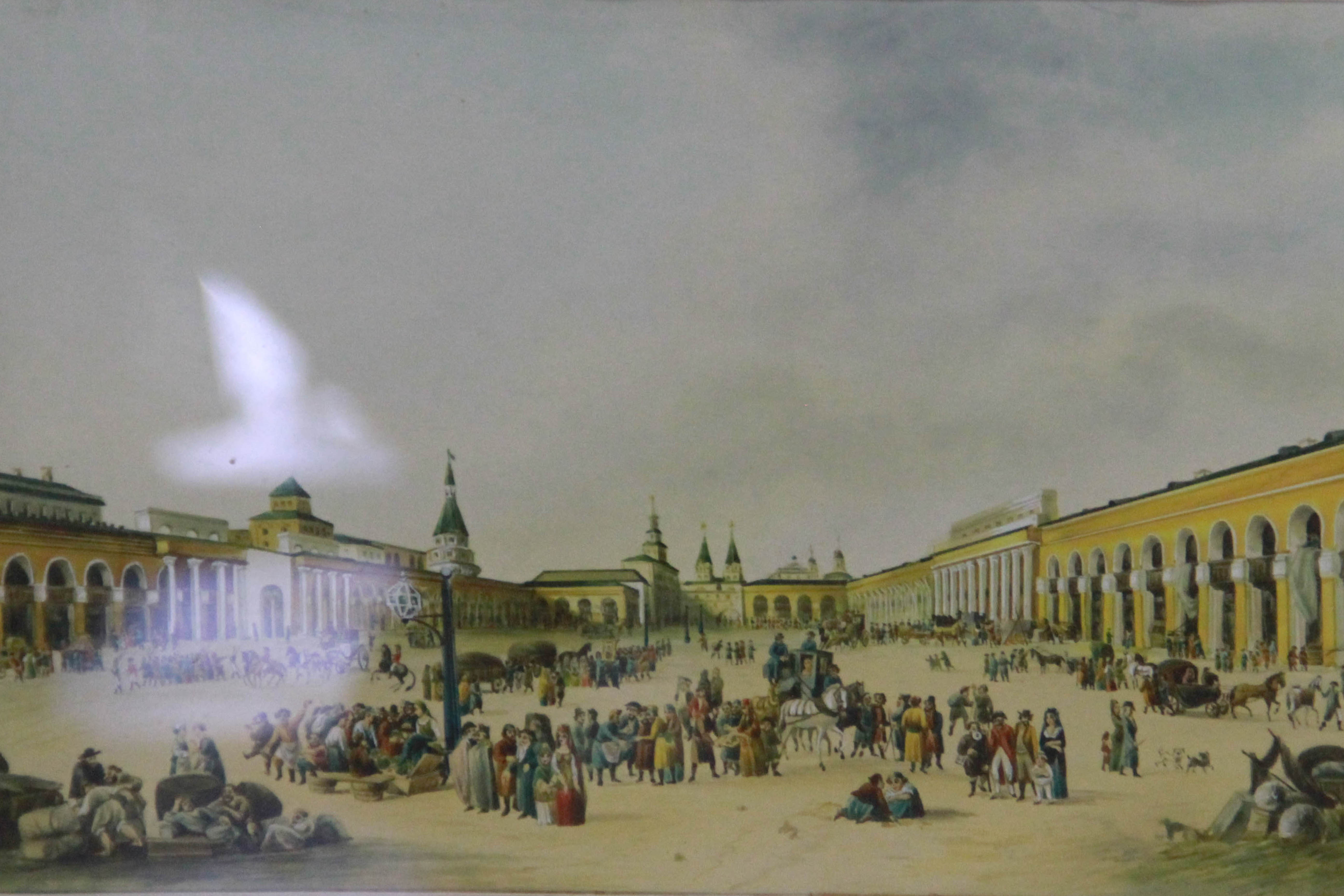 Framed Copies of "View of the Kremlin" by Fyodor Alekseyev and "View of Old Red Square" by Delabart