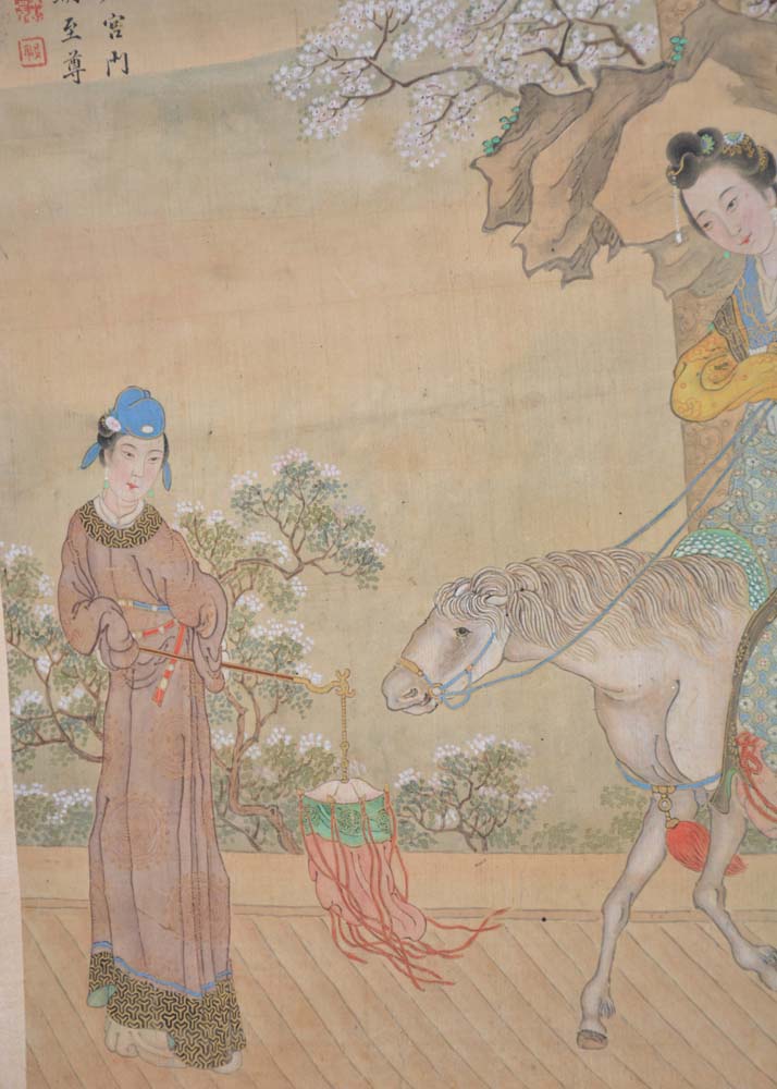 Chinese Hanging Scroll Painting on Silk