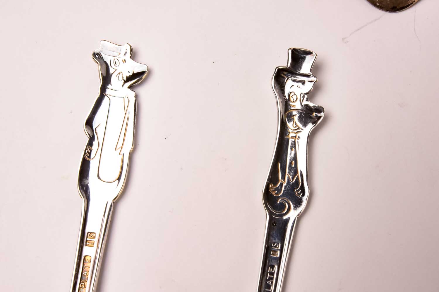 10 Silver Plated Character and Commemorative Spoons