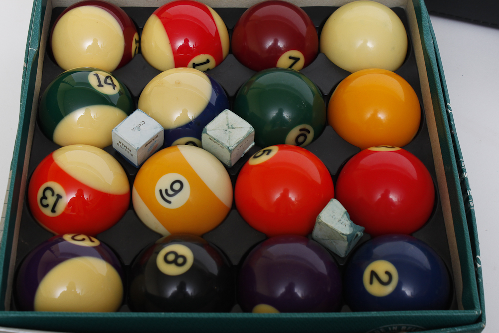 ProLine and Brunswick Pool Sticks and Aramith Premium Billiard Balls