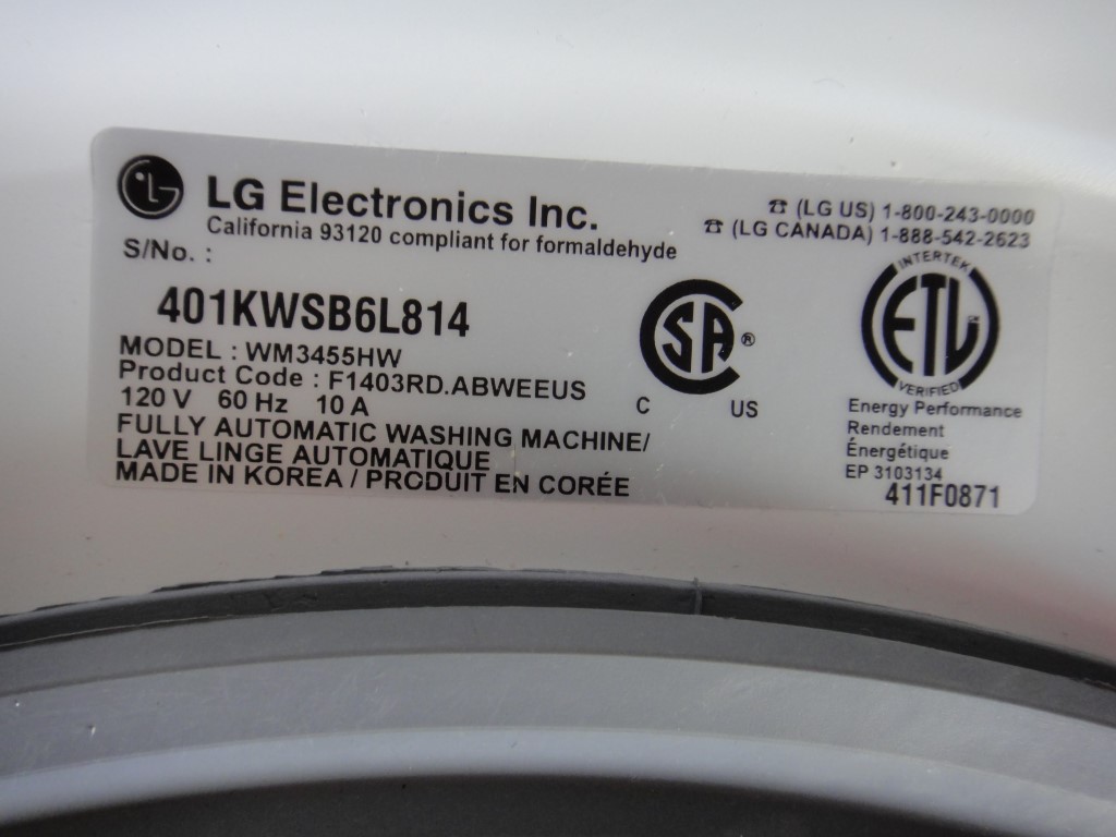 LG Inverter Direct Drive Washer/Dryer