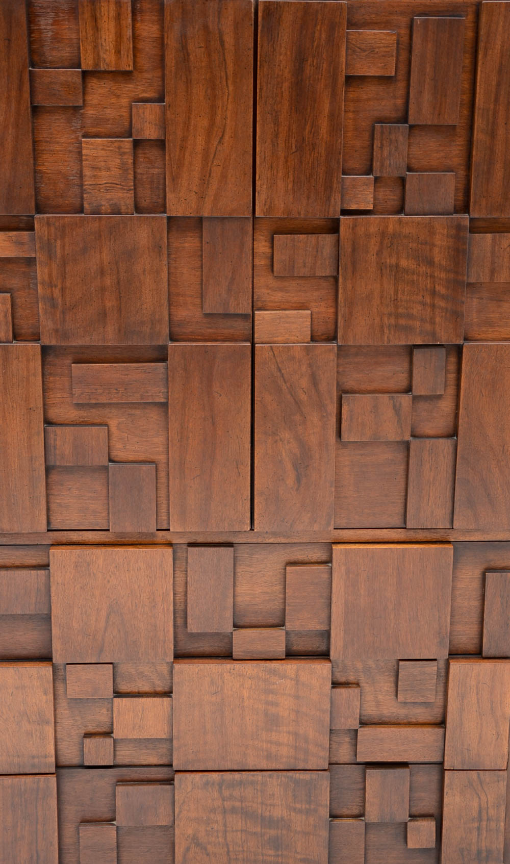 Lane Brutalist Style High Chest in Walnut Finish