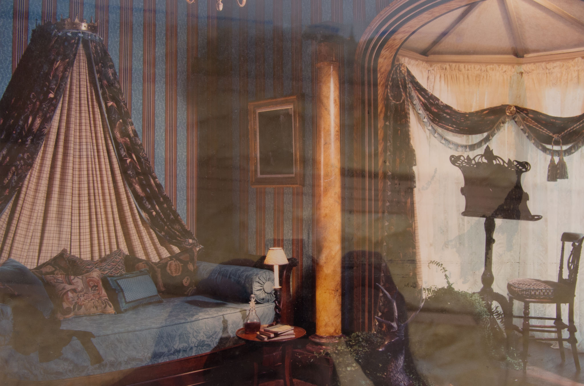 Framed Pair of Parlor Design Photographs