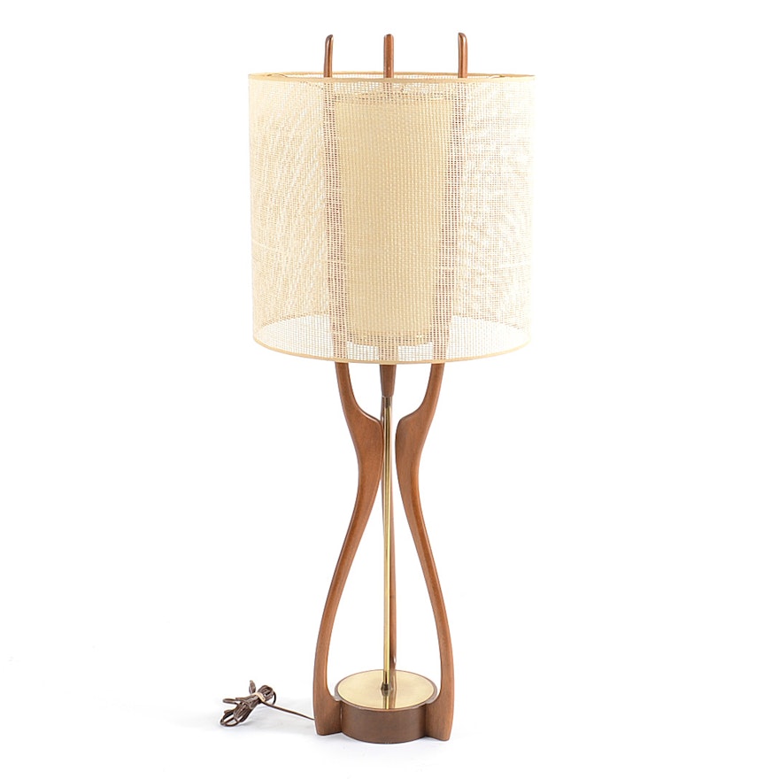 Modeline Walnut Table Lamp by Adrian Pearsall