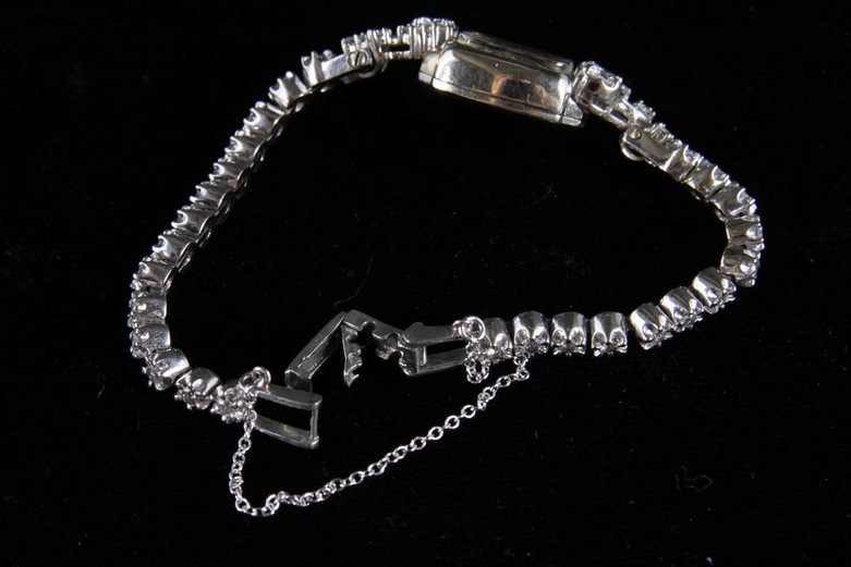 14K White Gold and Diamond Ladies Elgin Watch