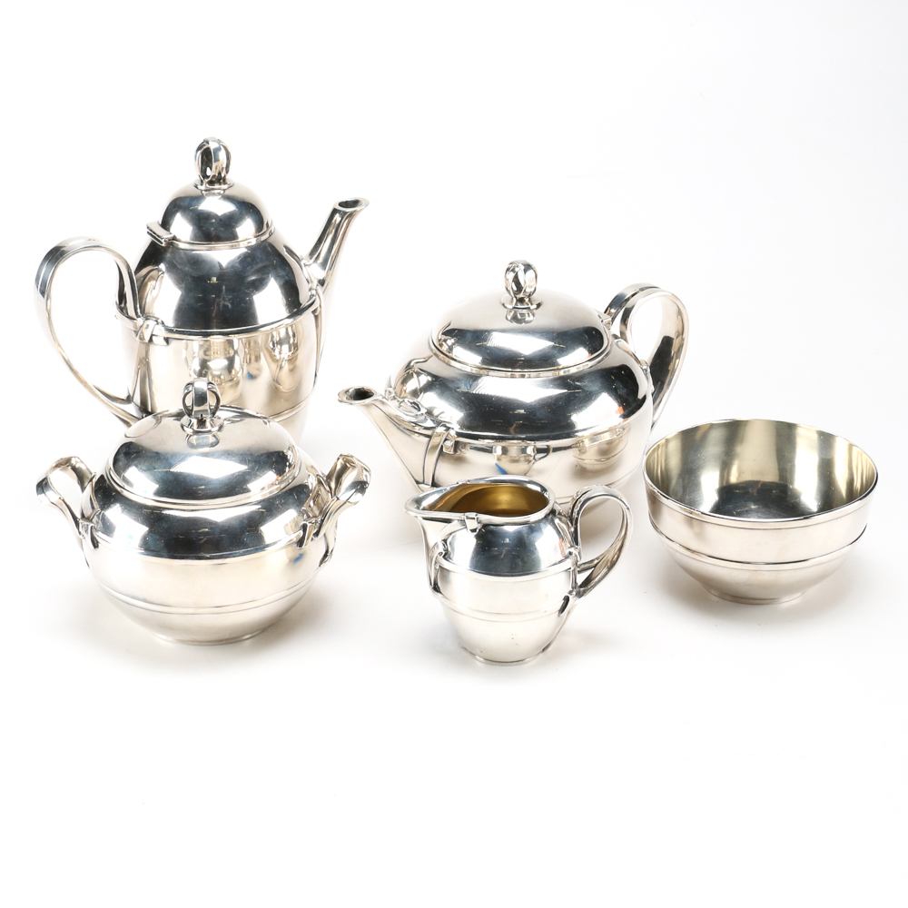 Ercuis 1937 Silver Plate Tea and Coffee Service Set
