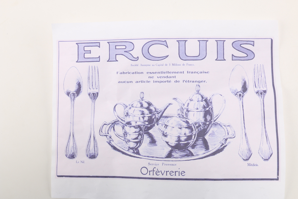 Ercuis 1937 Silver Plate Tea and Coffee Service Set