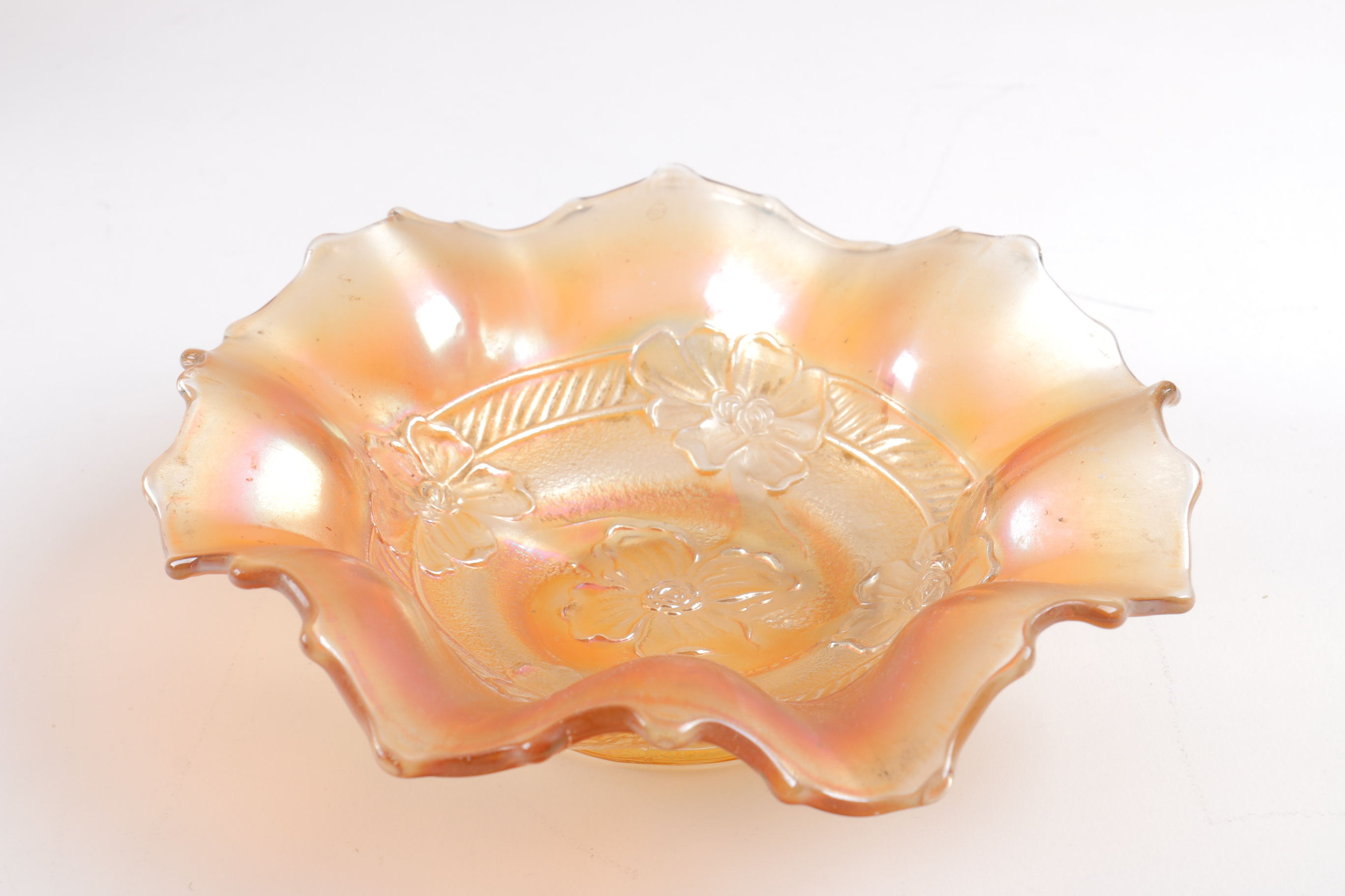 Vintage Orange, Rose and Gold Toned Decorative Dishes