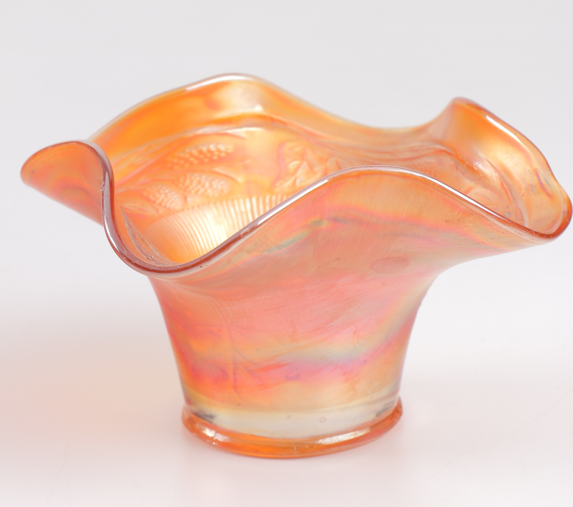 Vintage Orange, Rose and Gold Toned Decorative Dishes