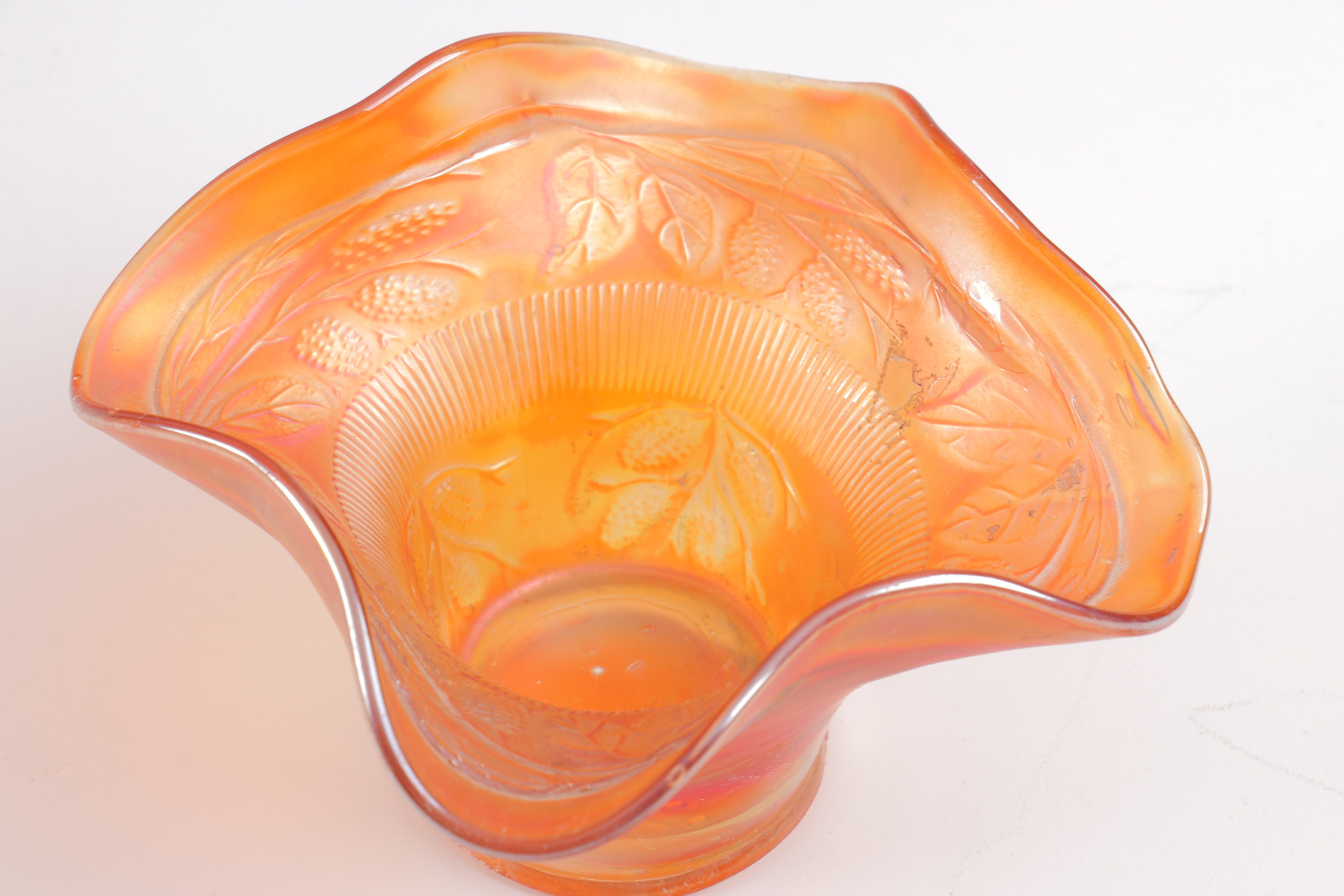 Vintage Orange, Rose and Gold Toned Decorative Dishes