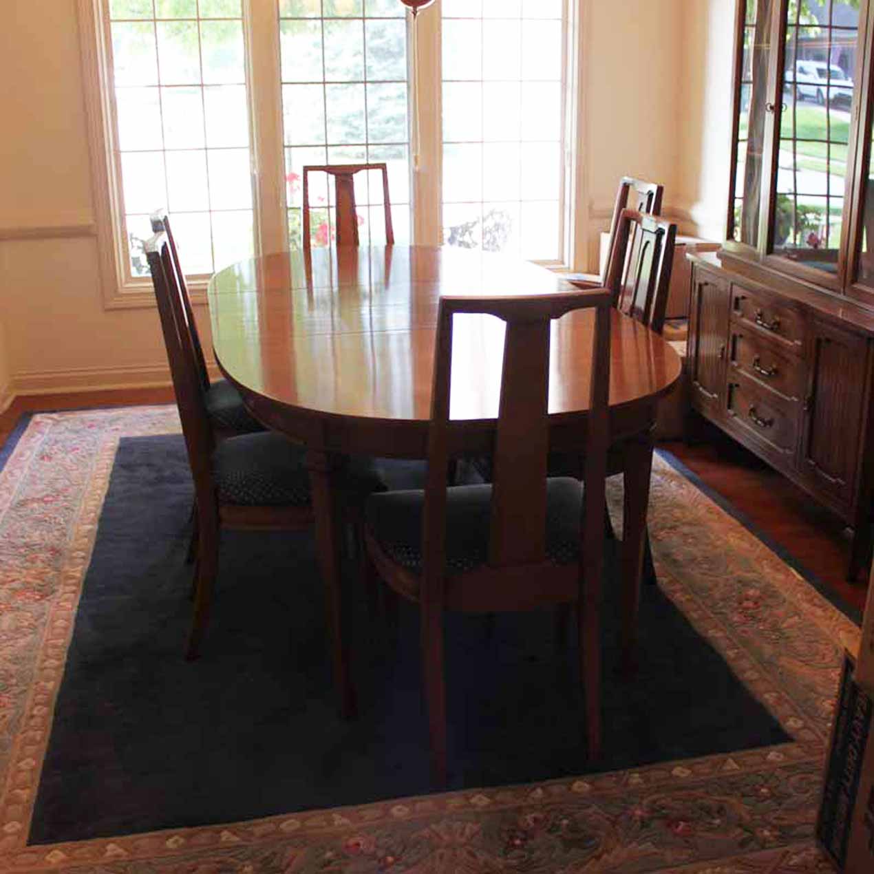 Mid-Century Broyhill Lenoir House Dining Room Table and Chairs