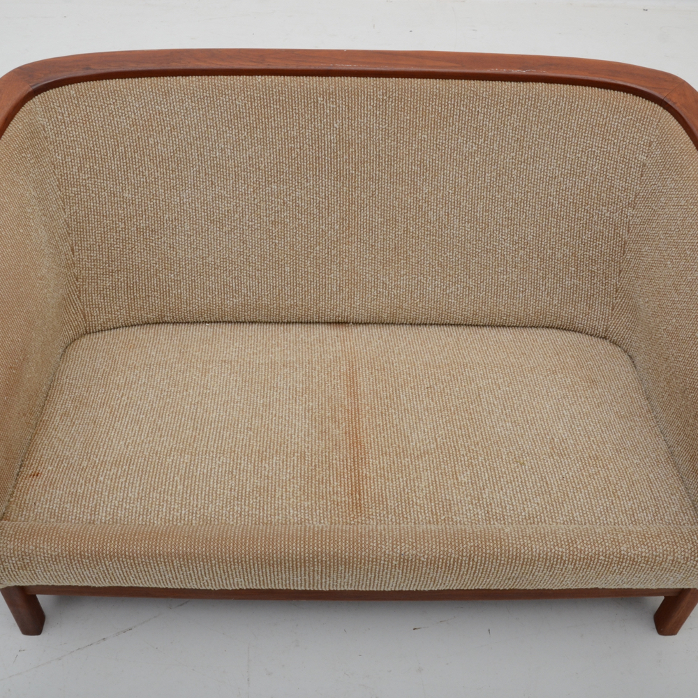 Adrian Pearsall Style Teak Framed Loveseat